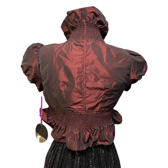 Burgundy red and black two tone jacket - Picture 4 of 9